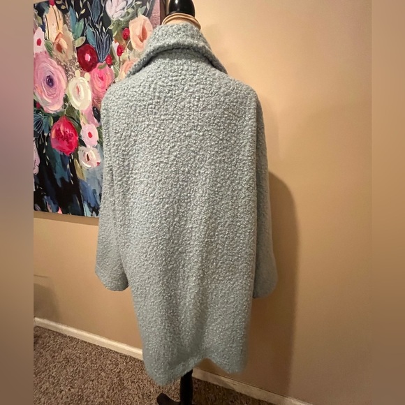 IVY JANE WOOLY "LIKE" COAT in baby blue, size Large - Picture 8 of 11